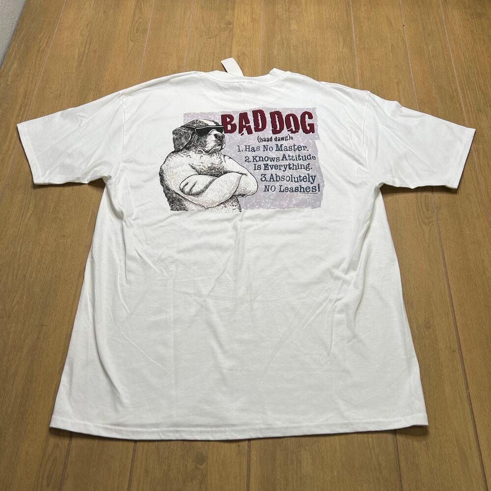 Vintage 90s Bad Dog Tshirt Mens Size XL NWT dead stock boho